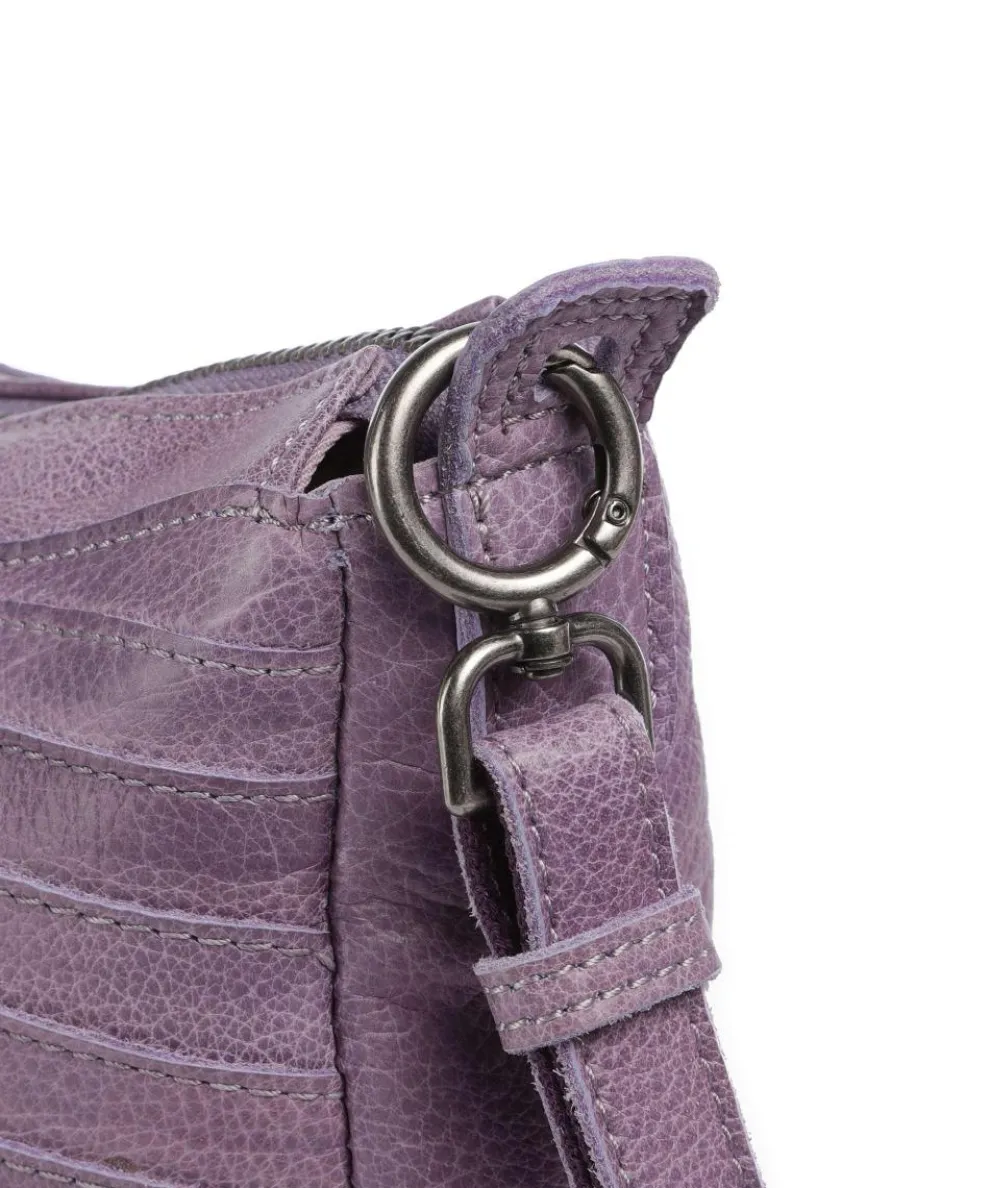 Bestseller Umhängetasche genarbtes Leder lavendel