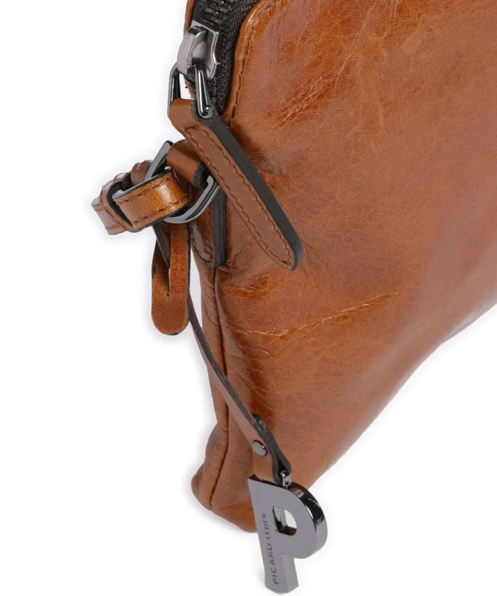 Better Me Umhängetasche genarbtes Rindsleder cognac