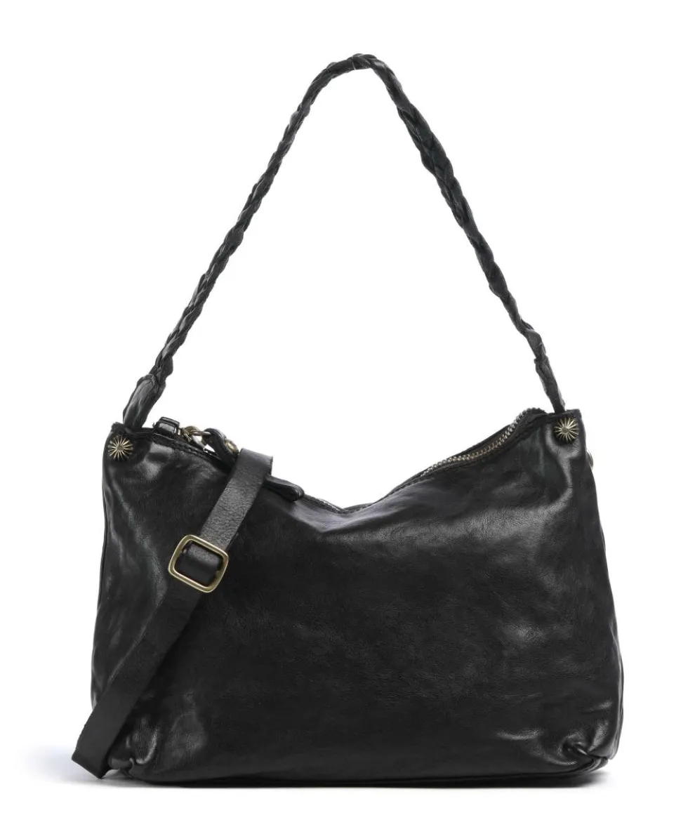 Beuteltasche fein genarbtes Rindsleder schwarz