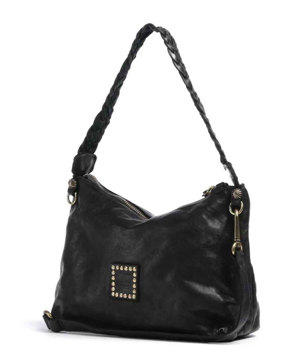 Beuteltasche fein genarbtes Rindsleder schwarz