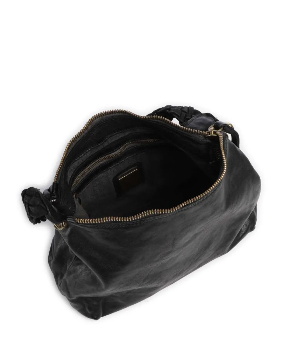 Beuteltasche fein genarbtes Rindsleder schwarz