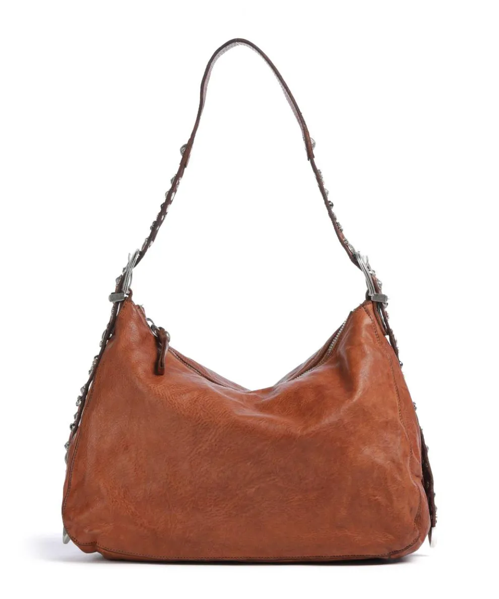 Beuteltasche fein genarbtes Rindsleder cognac