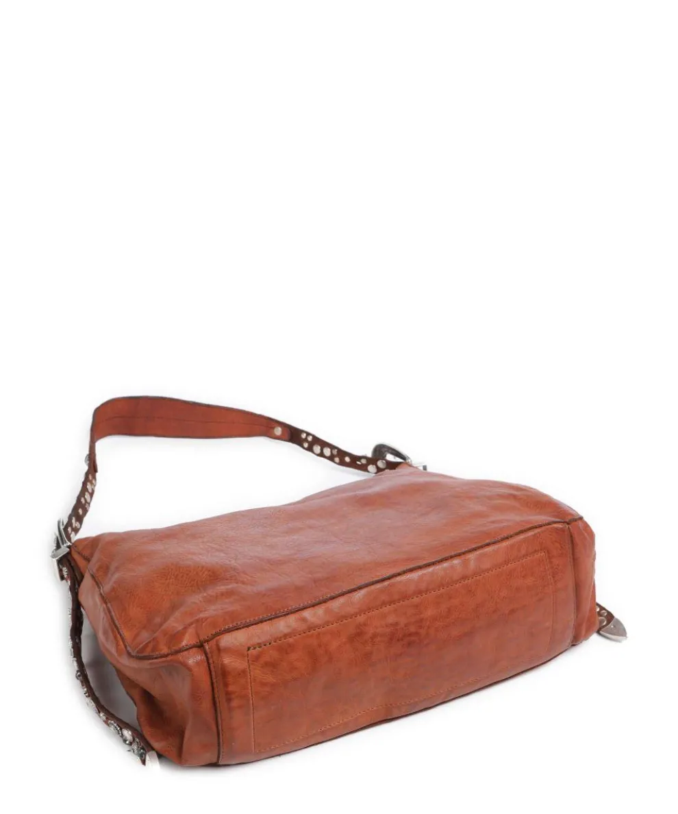 Beuteltasche fein genarbtes Rindsleder cognac