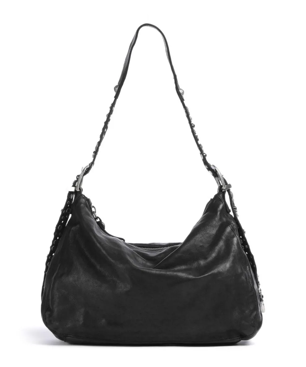 Beuteltasche fein genarbtes Rindsleder schwarz