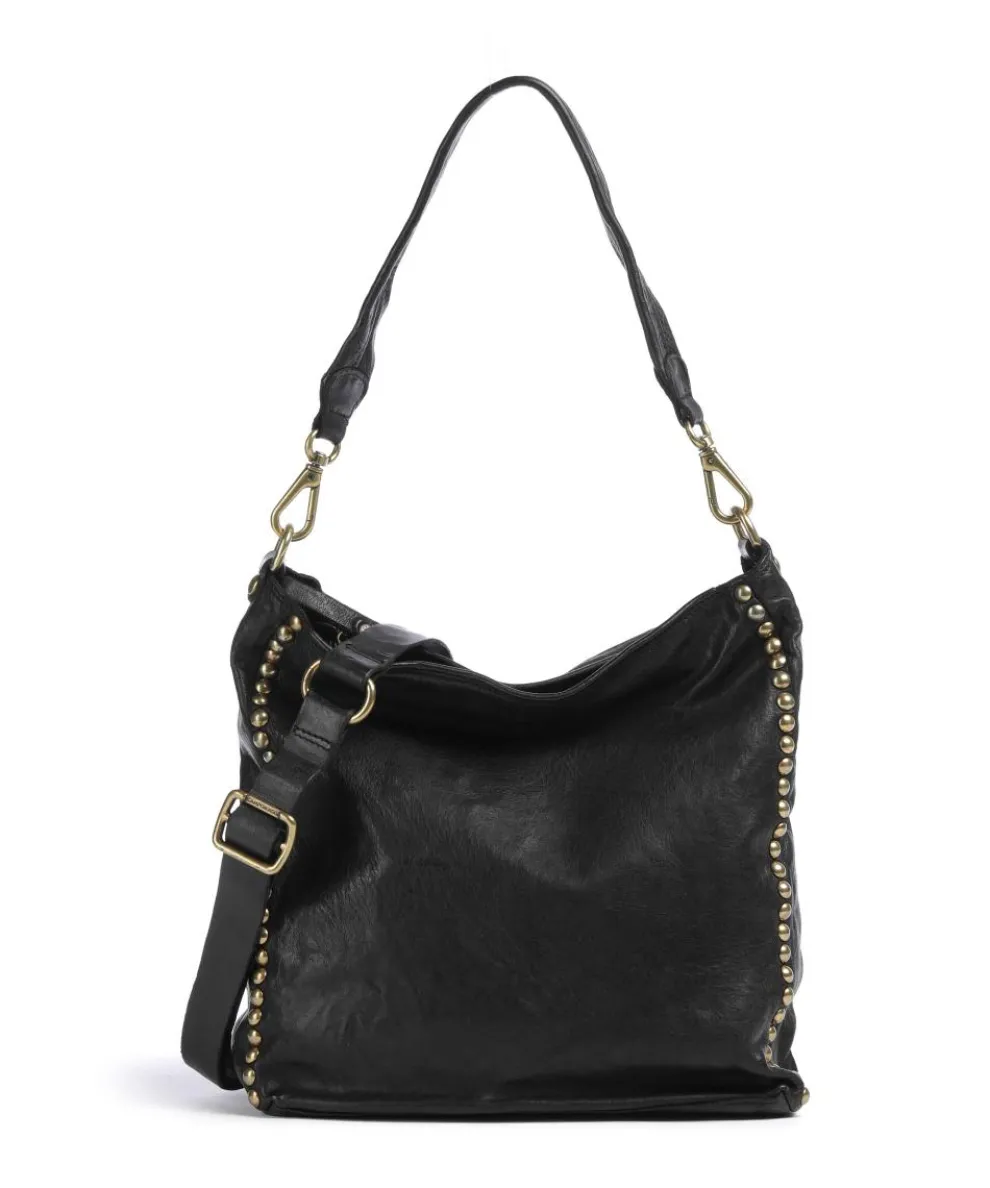 Beuteltasche fein genarbtes Rindsleder schwarz