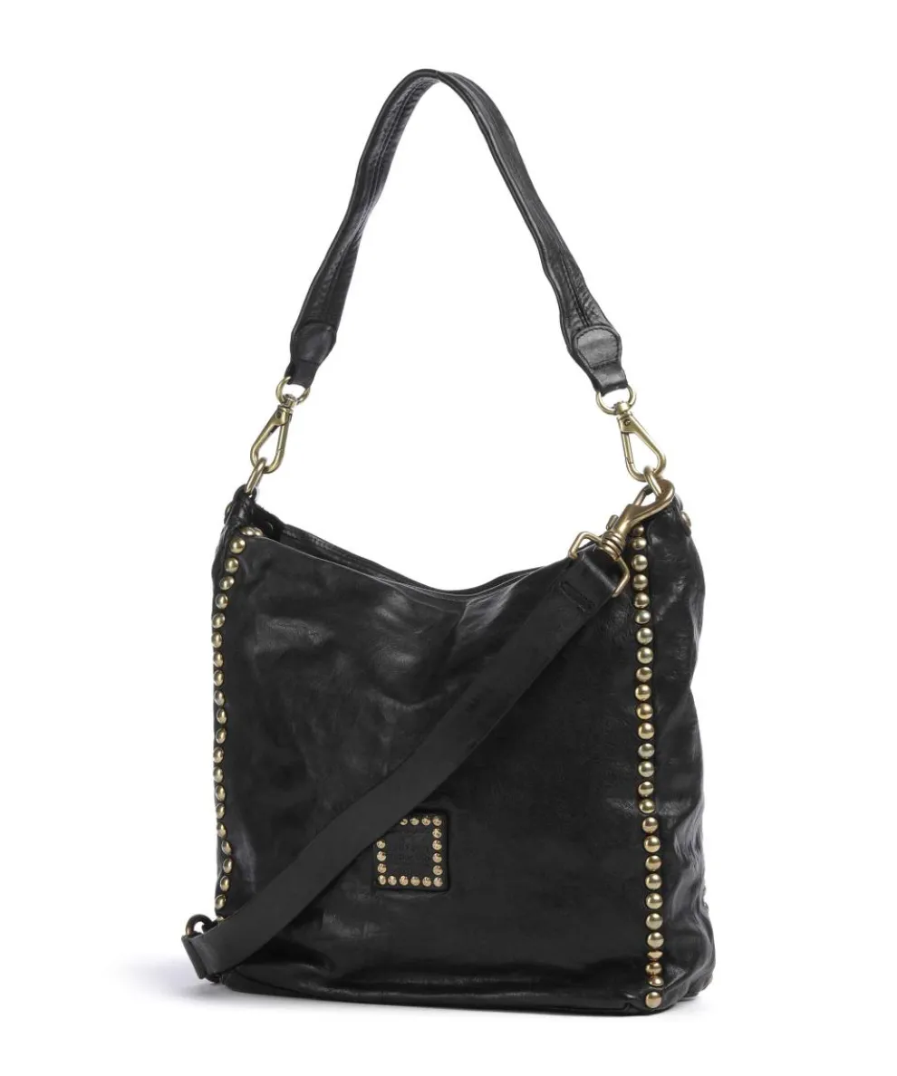 Beuteltasche fein genarbtes Rindsleder schwarz