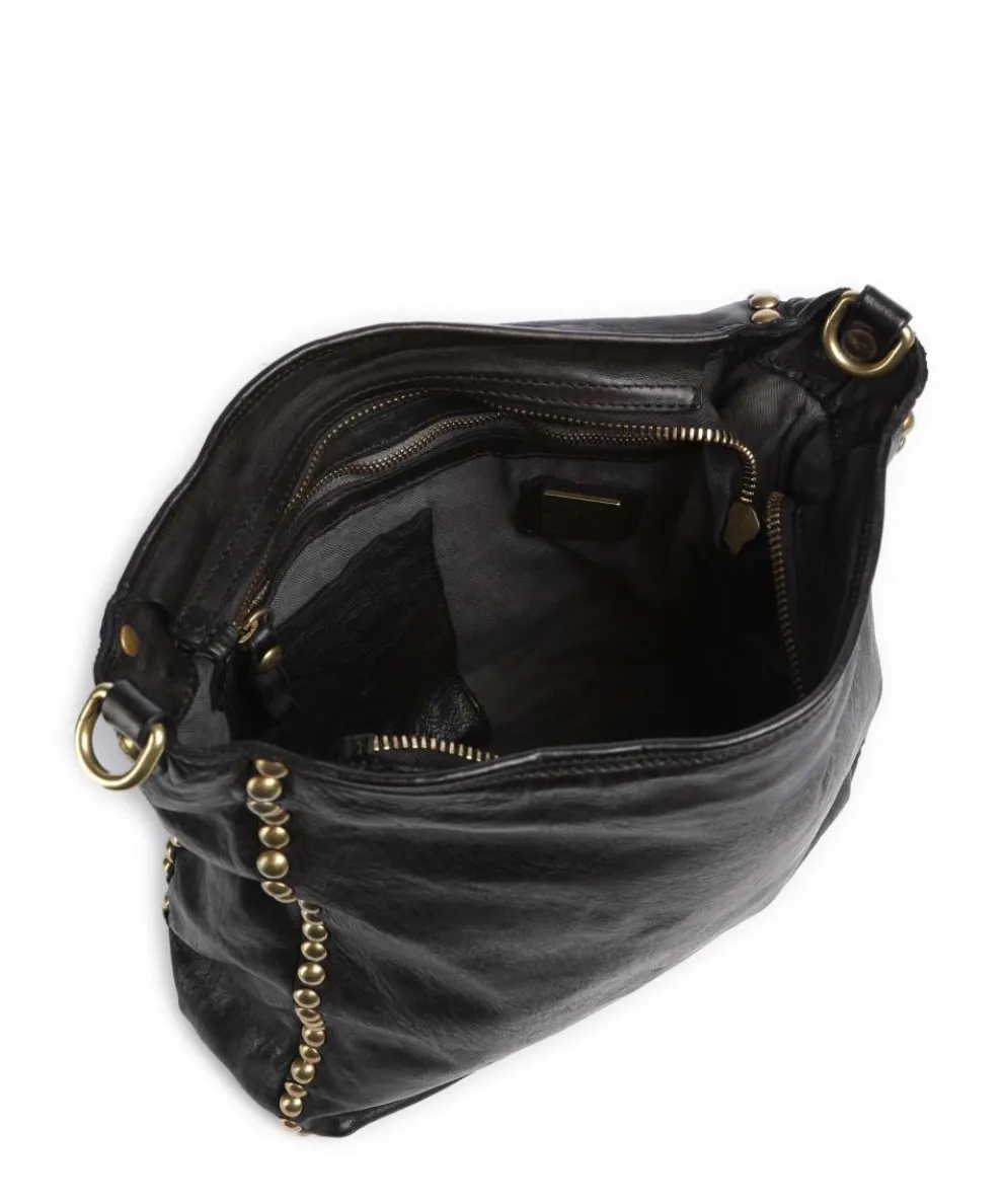 Beuteltasche fein genarbtes Rindsleder schwarz