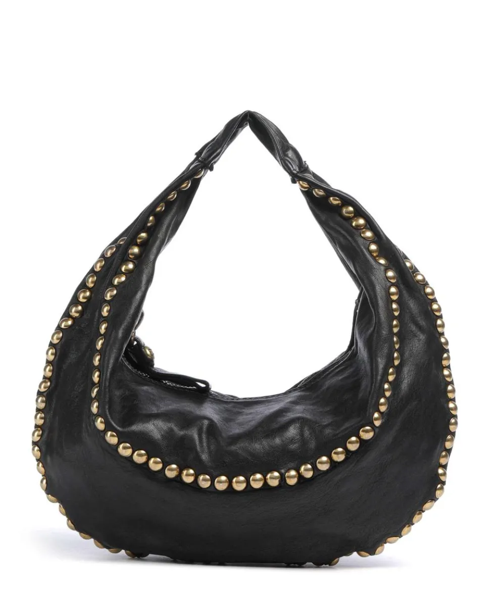 Beuteltasche fein genarbtes Rindsleder schwarz