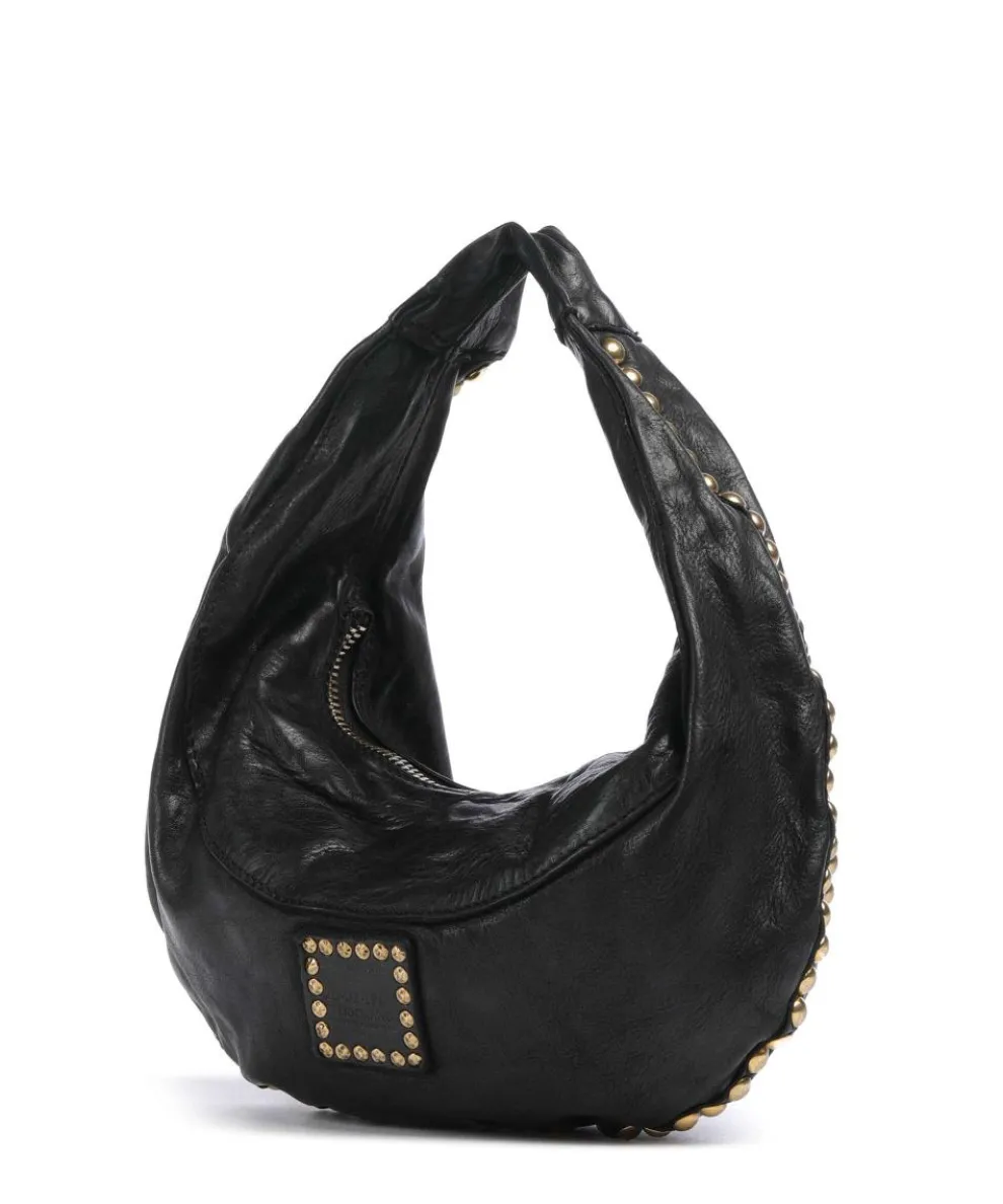 Beuteltasche fein genarbtes Rindsleder schwarz