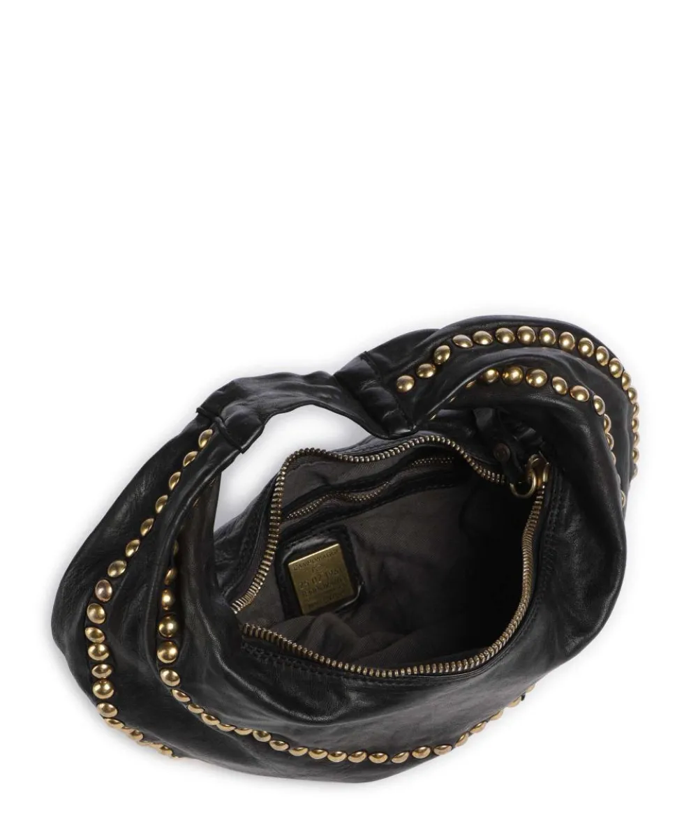 Beuteltasche fein genarbtes Rindsleder schwarz