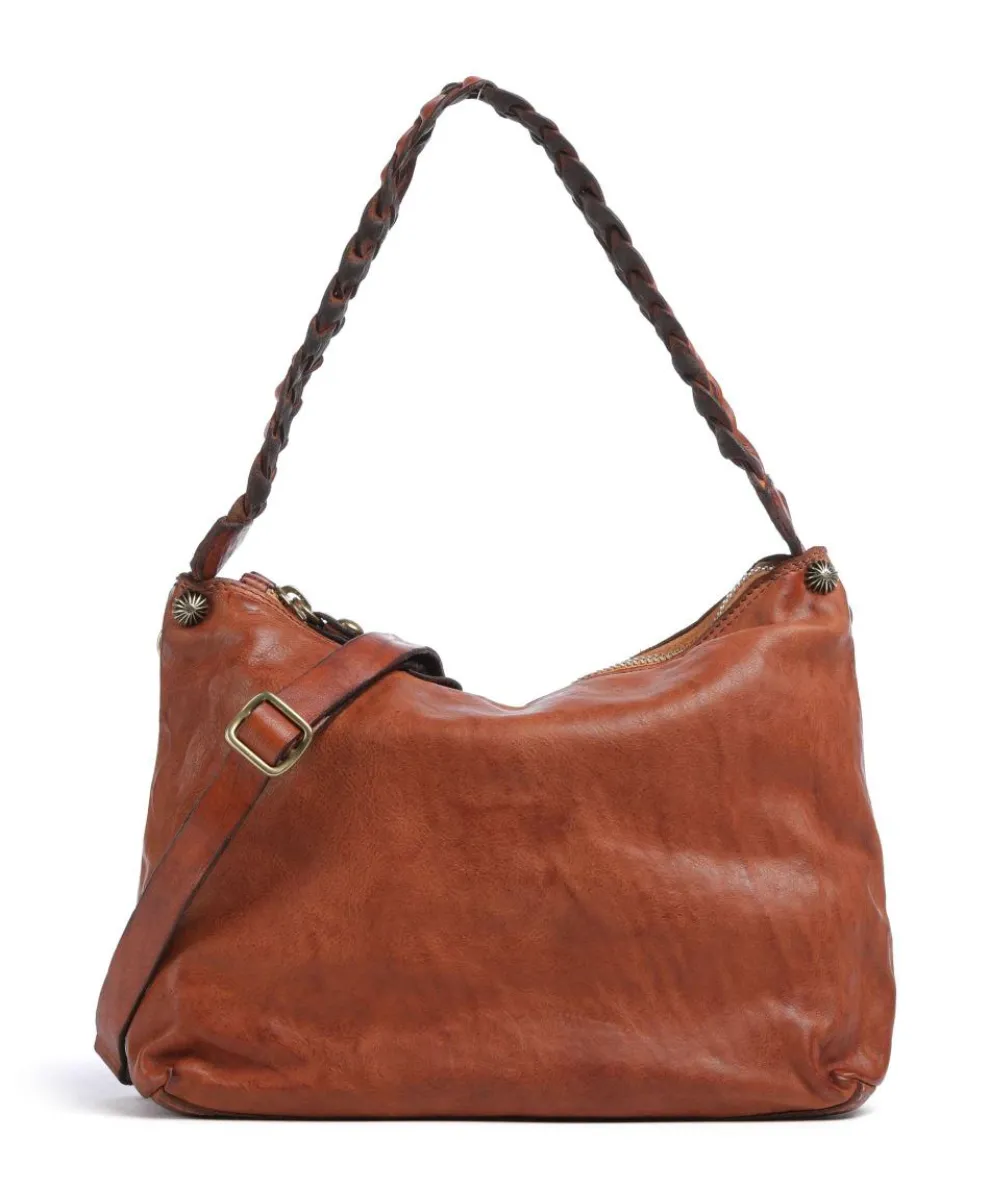 Beuteltasche fein genarbtes Rindsleder cognac