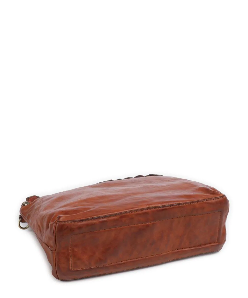 Beuteltasche fein genarbtes Rindsleder cognac
