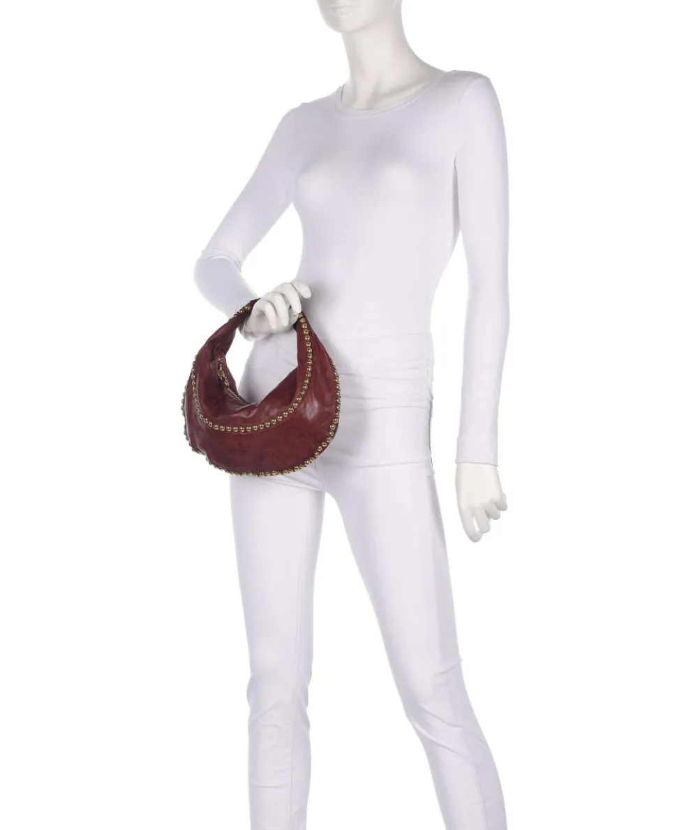 Beuteltasche fein genarbtes Rindsleder bordeaux