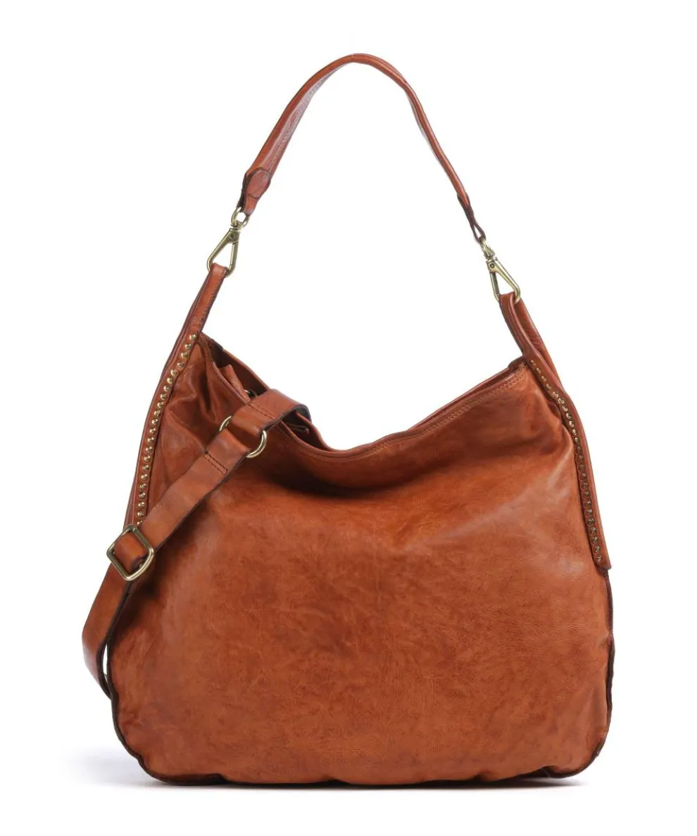 Beuteltasche fein genarbtes Rindsleder cognac
