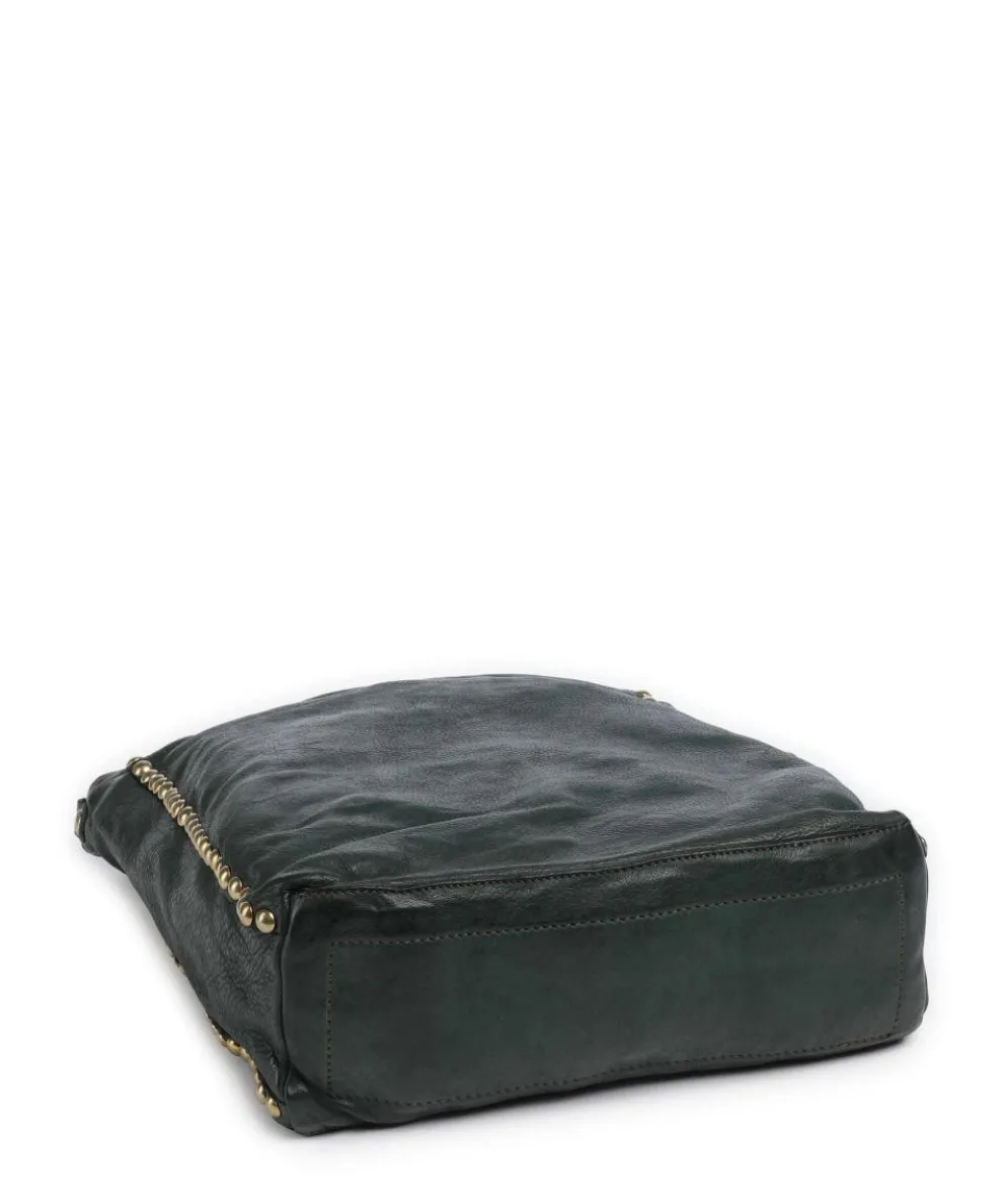 Beuteltasche fein genarbtes Rindsleder dunkelgrün
