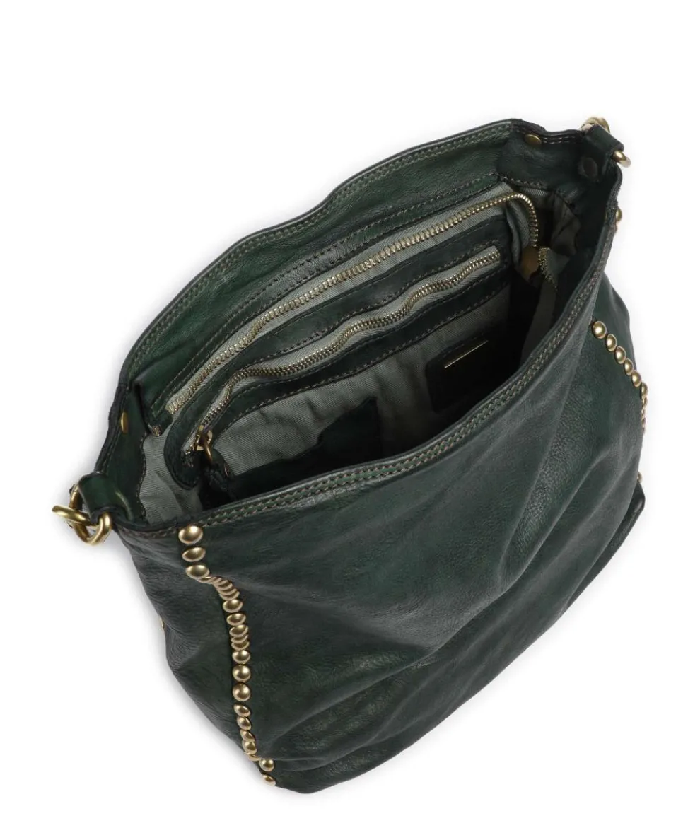 Beuteltasche fein genarbtes Rindsleder dunkelgrün