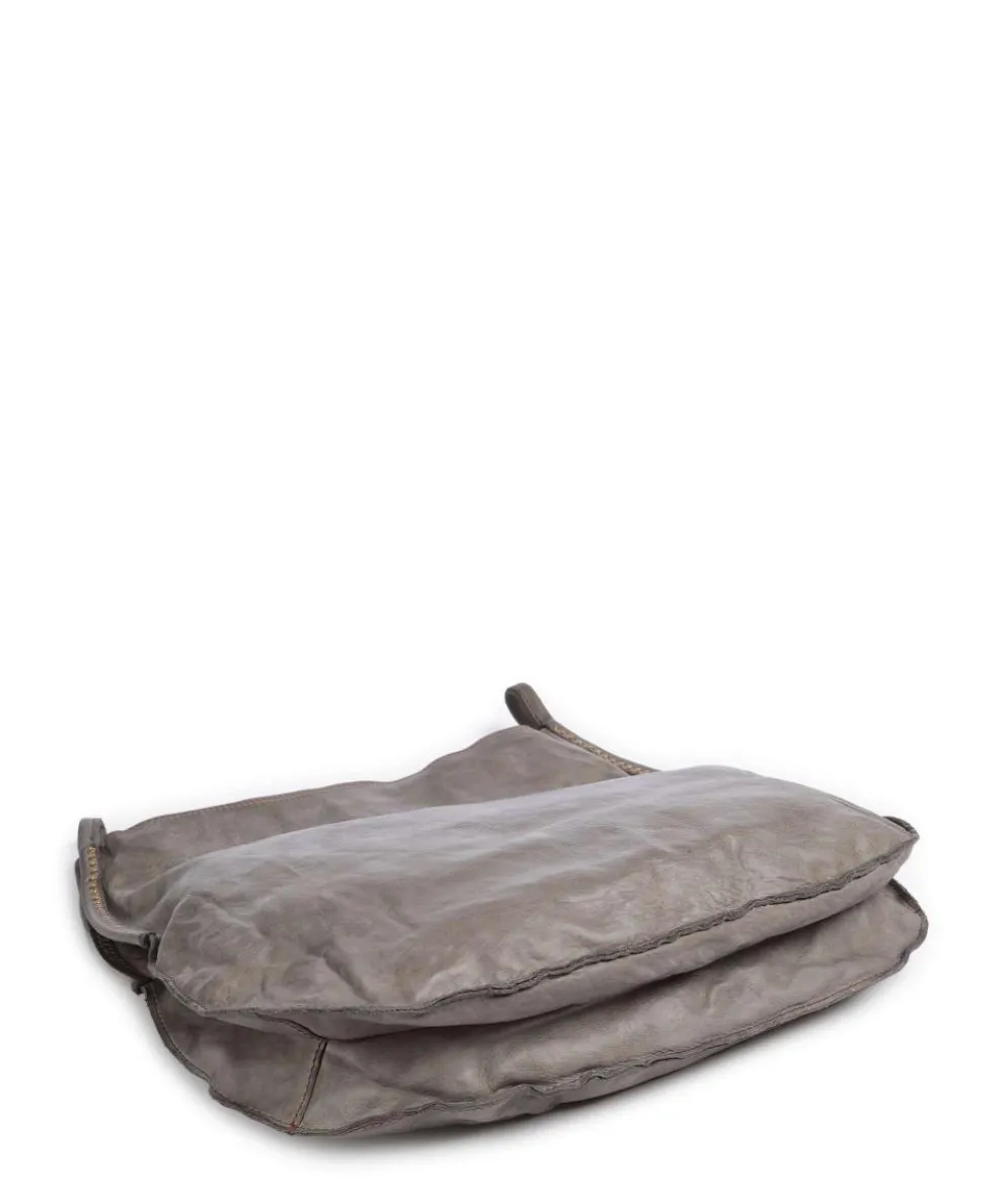 Beuteltasche fein genarbtes Rindsleder grau