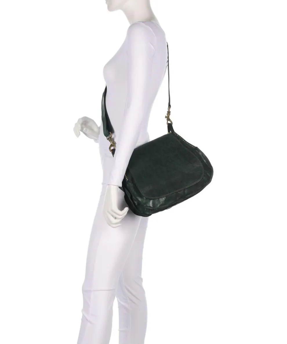 Beuteltasche fein genarbtes Rindsleder dunkelgrün