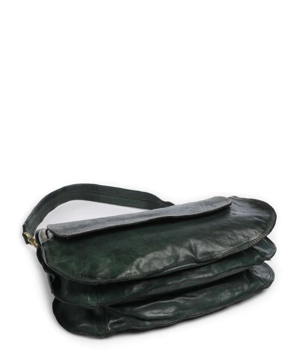 Beuteltasche fein genarbtes Rindsleder dunkelgrün