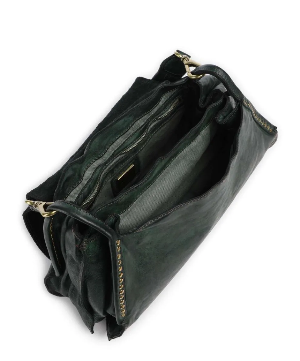 Beuteltasche fein genarbtes Rindsleder dunkelgrün