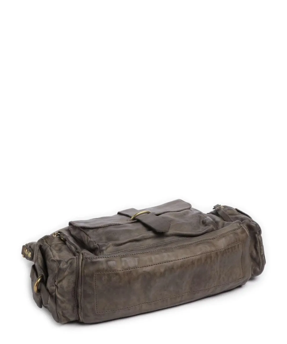 Beuteltasche genarbtes Rindsleder grau