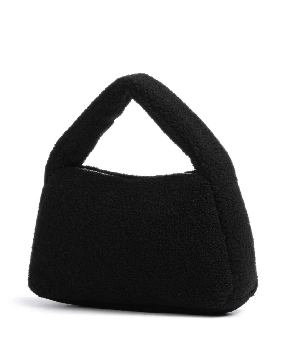 Beuteltasche Kunstfell schwarz