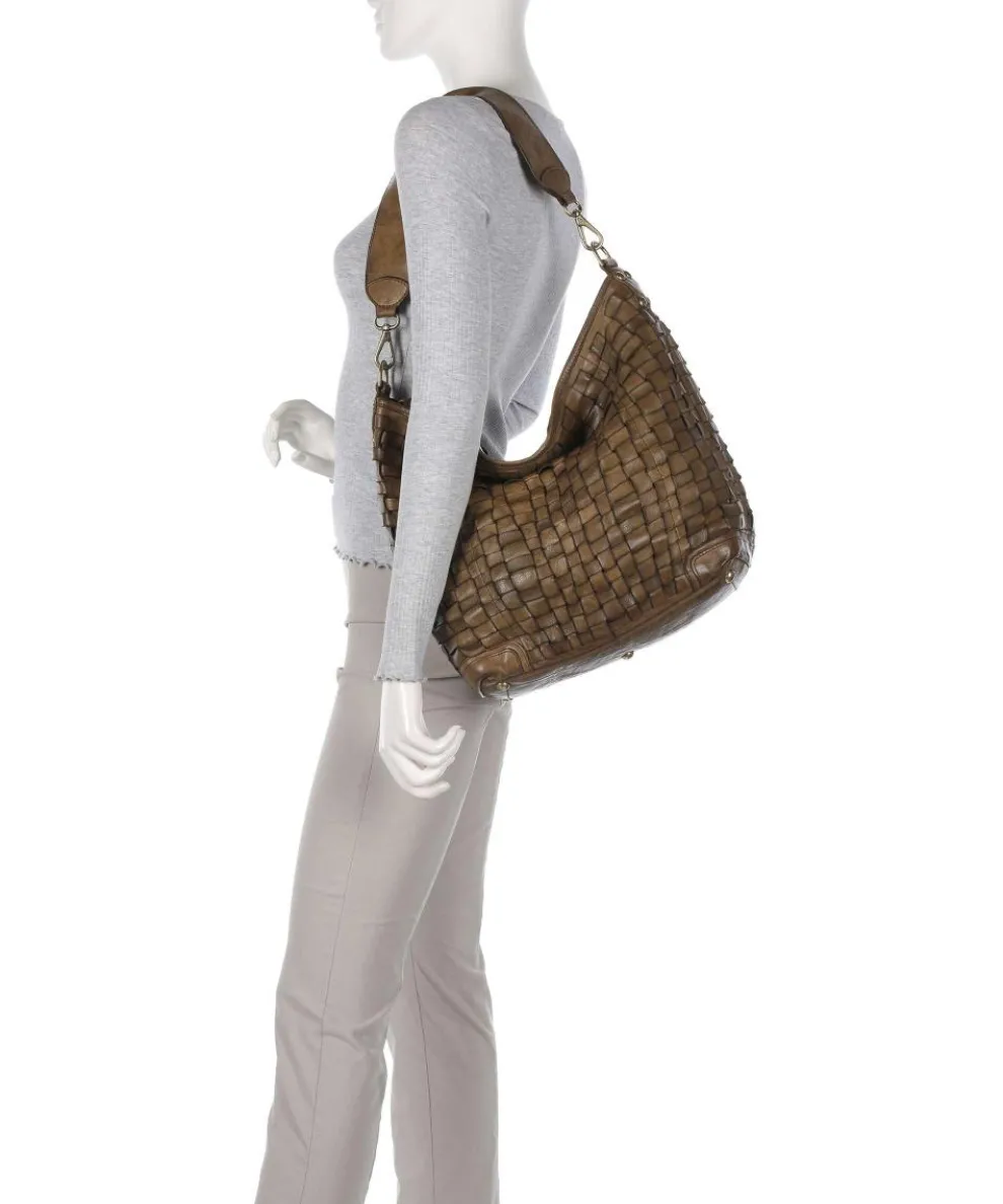 Beuteltasche Rindsleder khaki