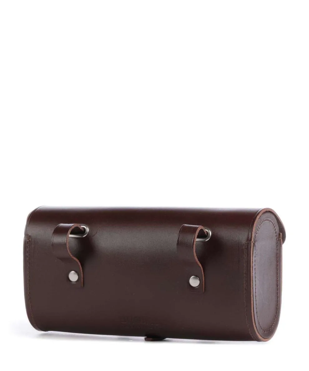 Challenge Large Satteltasche glattes Leder dunkelbraun