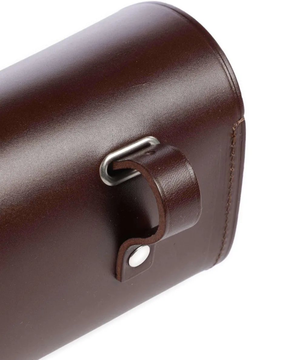 Challenge Large Satteltasche glattes Leder dunkelbraun