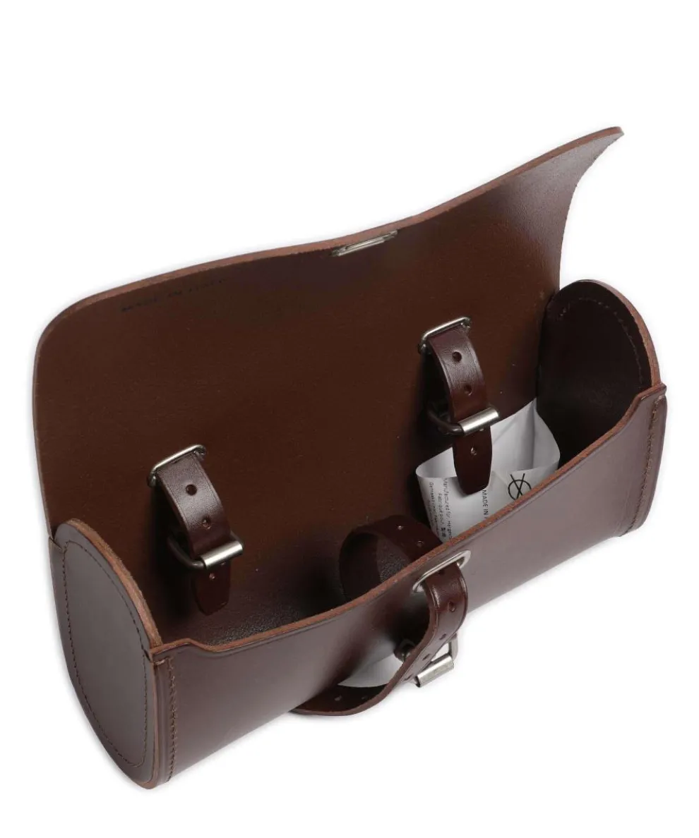 Challenge Large Satteltasche glattes Leder dunkelbraun