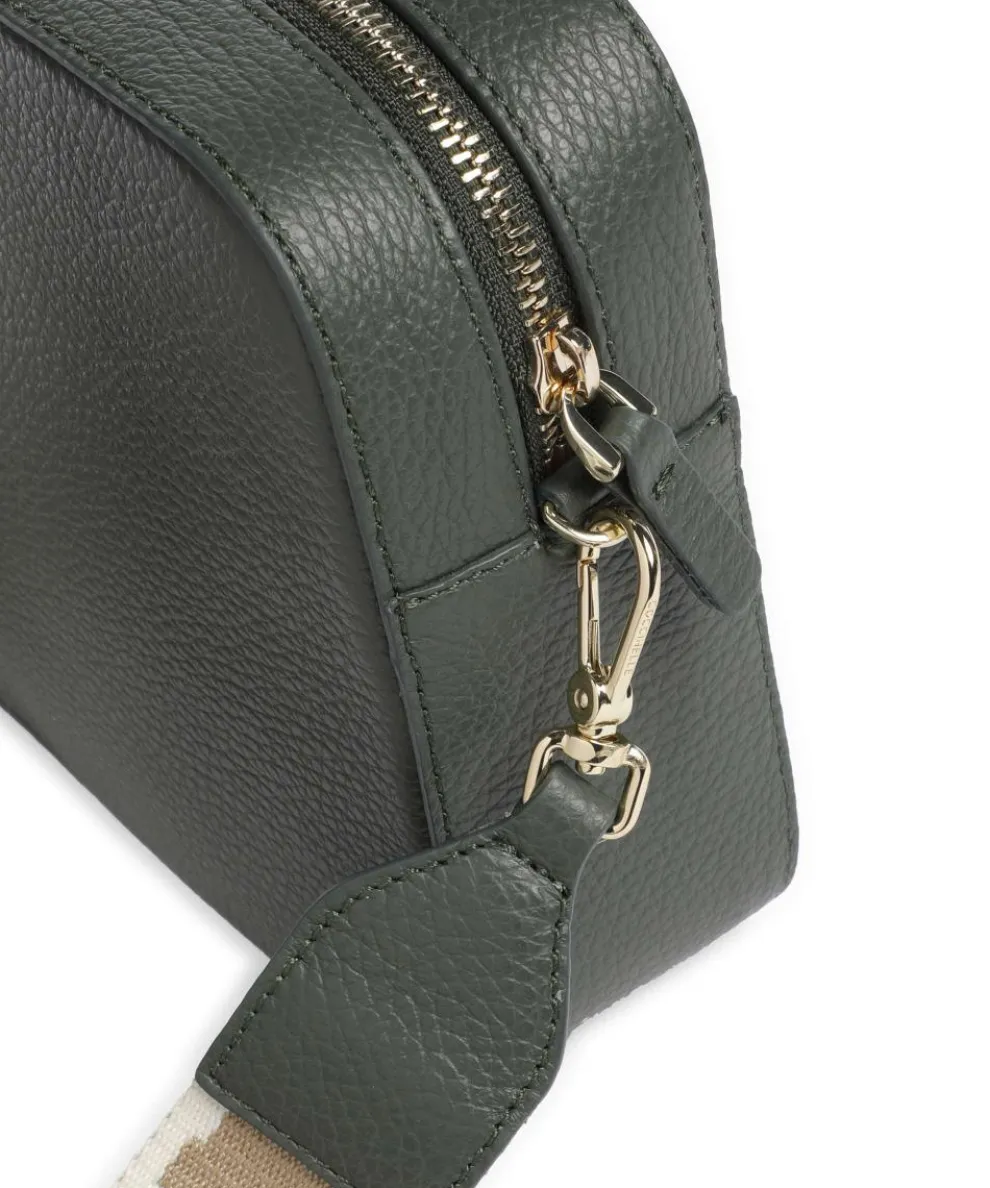 Tebe Umhängetasche genarbtes Leder dunkelgrün