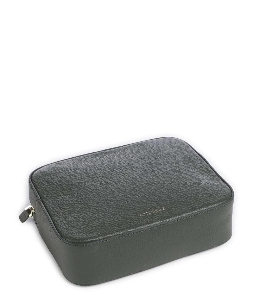 Tebe Umhängetasche genarbtes Leder dunkelgrün