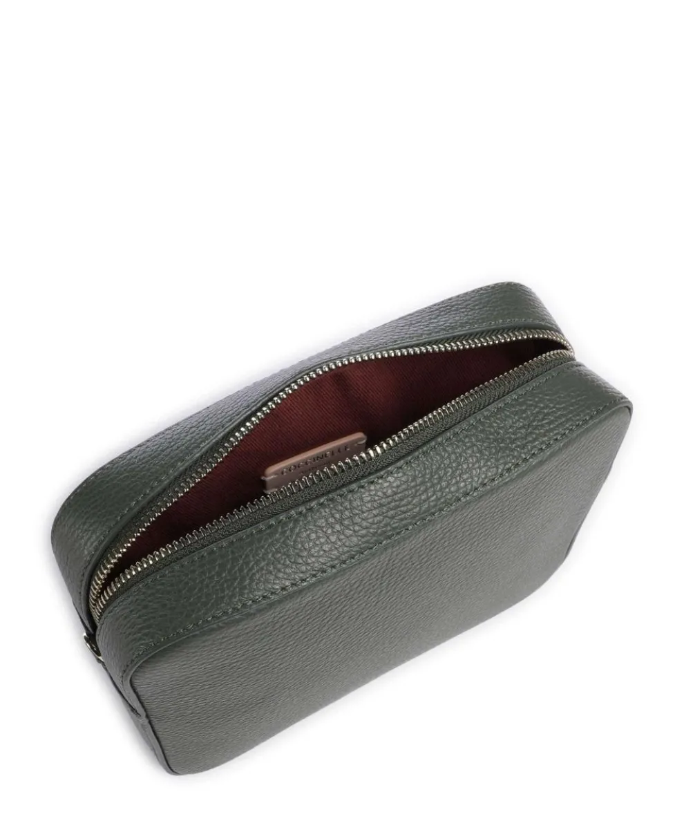 Tebe Umhängetasche genarbtes Leder dunkelgrün