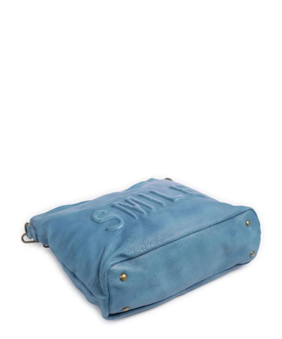 Paoliweg 2 Beuteltasche genarbtes Rindsleder blau