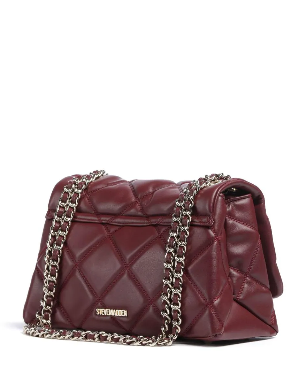 BJOLENE Schultertasche Lederimitat dunkelrot