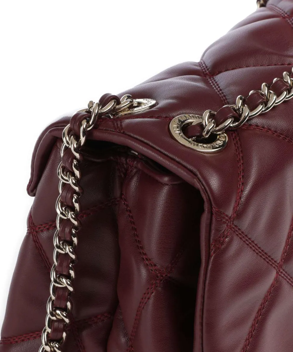 BJOLENE Schultertasche Lederimitat dunkelrot