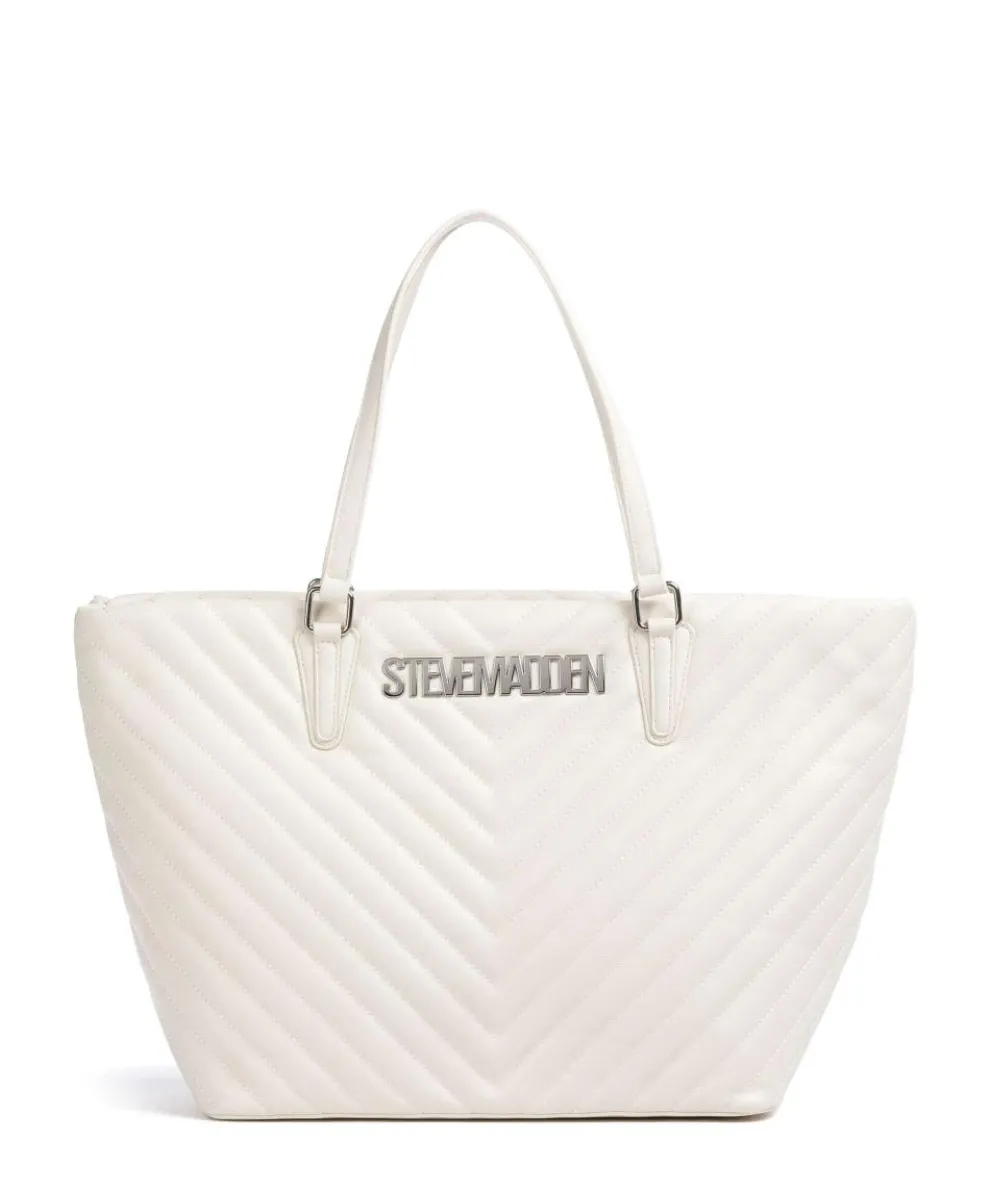 BJUDE Shopper Lederimitat elfenbein