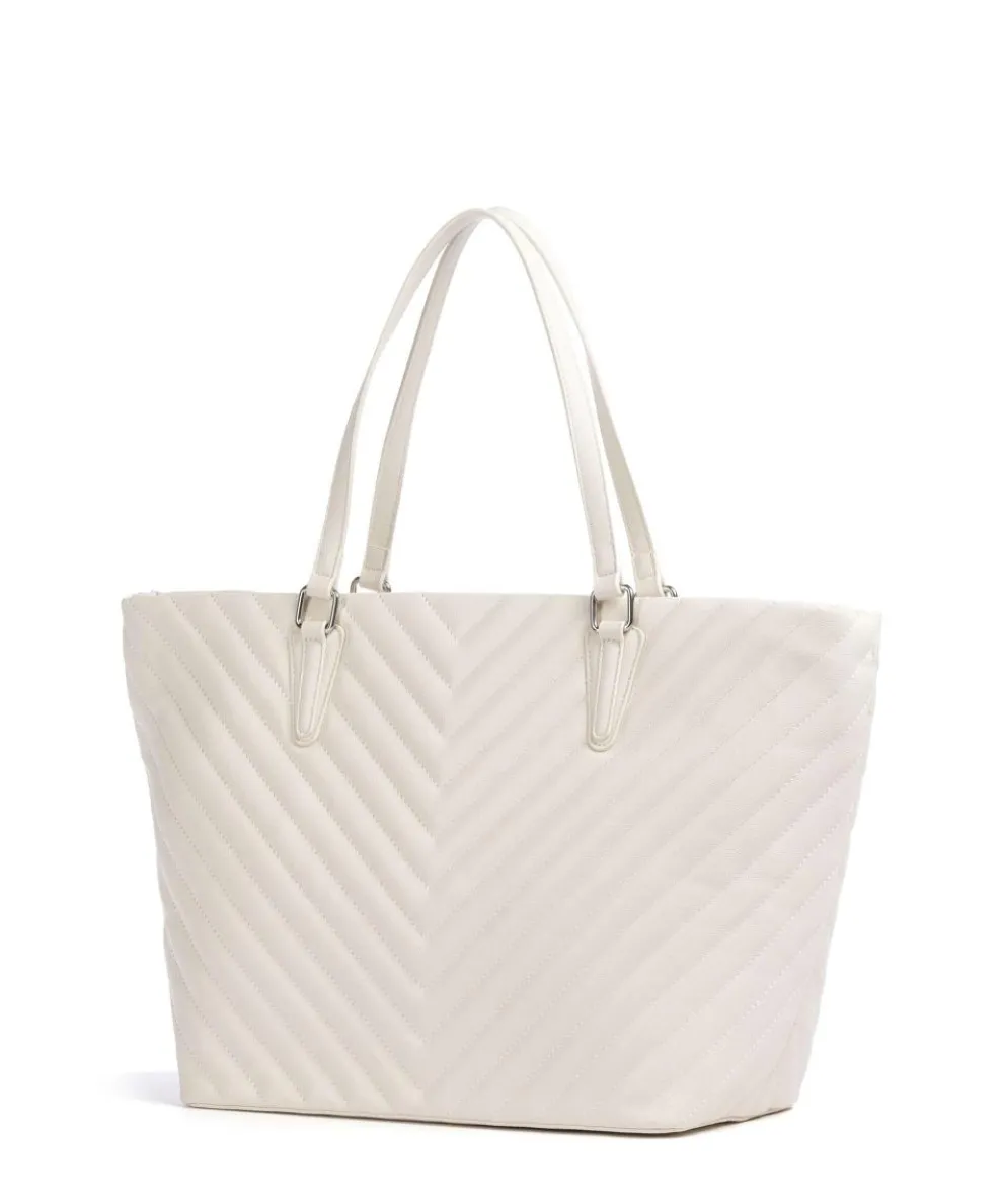 BJUDE Shopper Lederimitat elfenbein