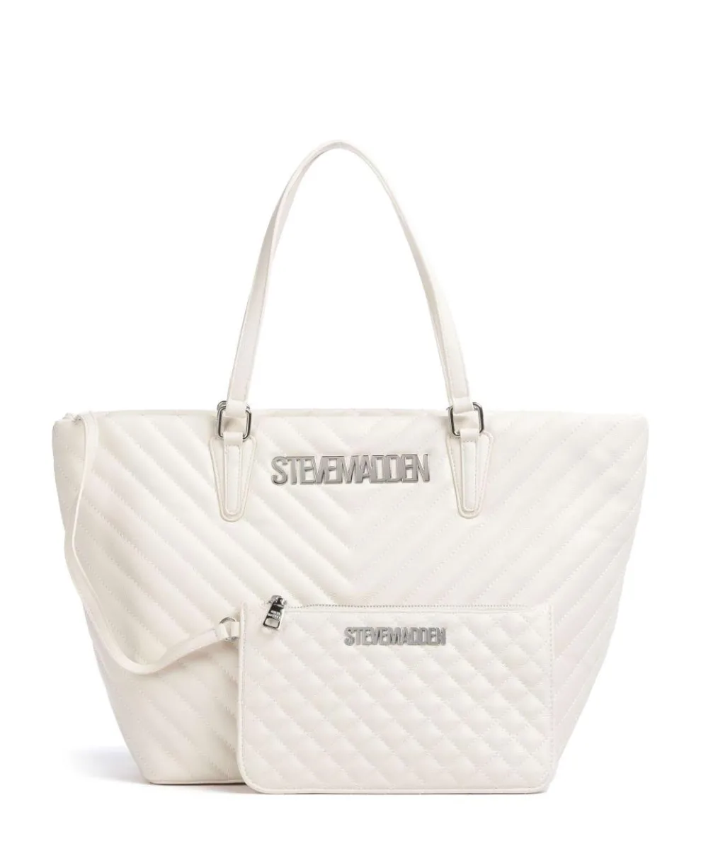 BJUDE Shopper Lederimitat elfenbein