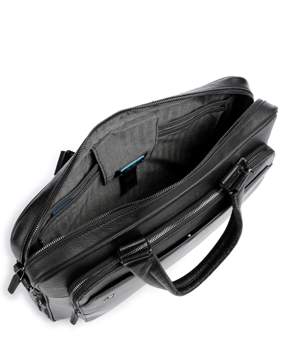Black Square Aktentasche 15″ genarbtes Leder schwarz