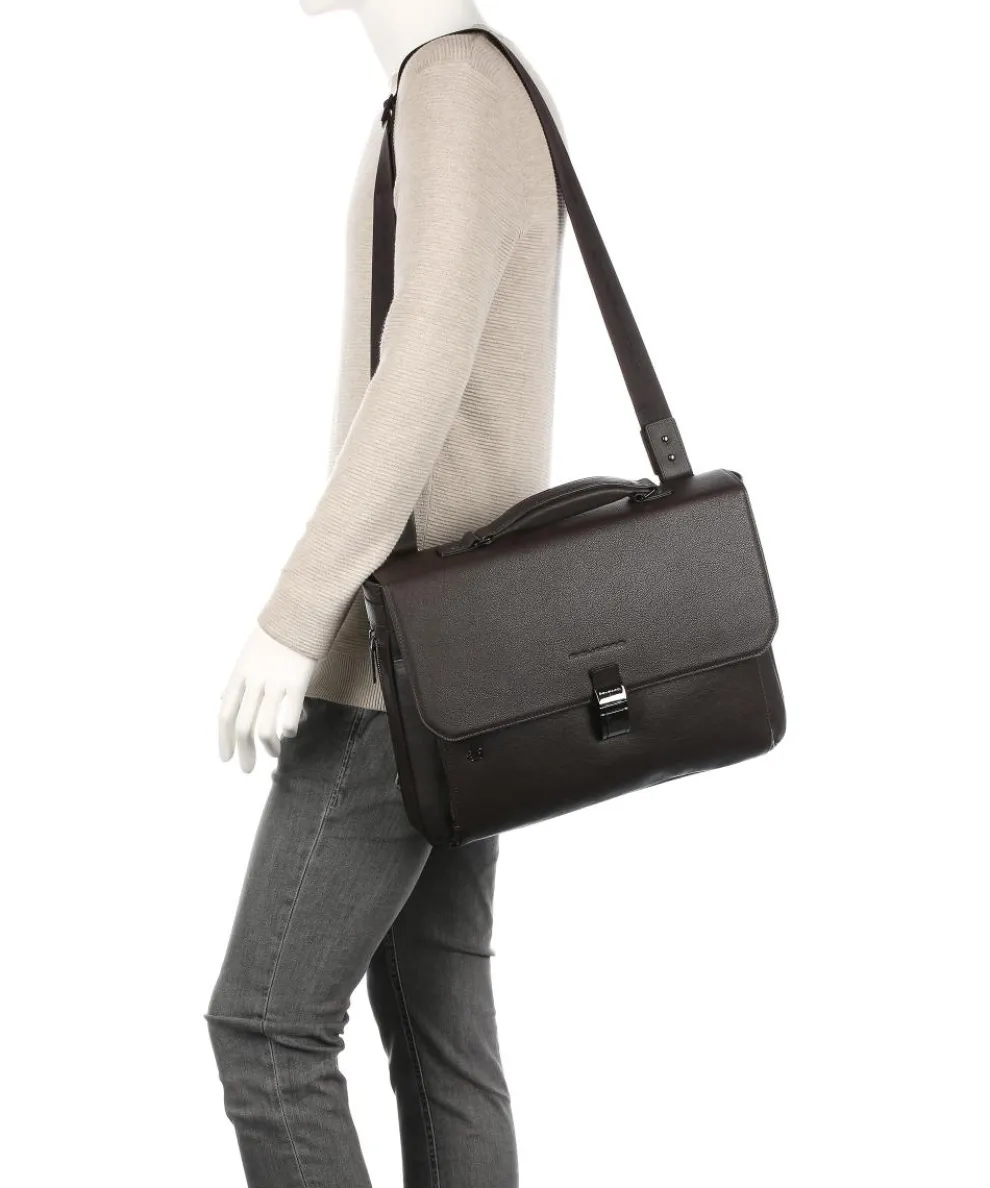 Black Square Aktentasche 15″ Leder dunkelbraun