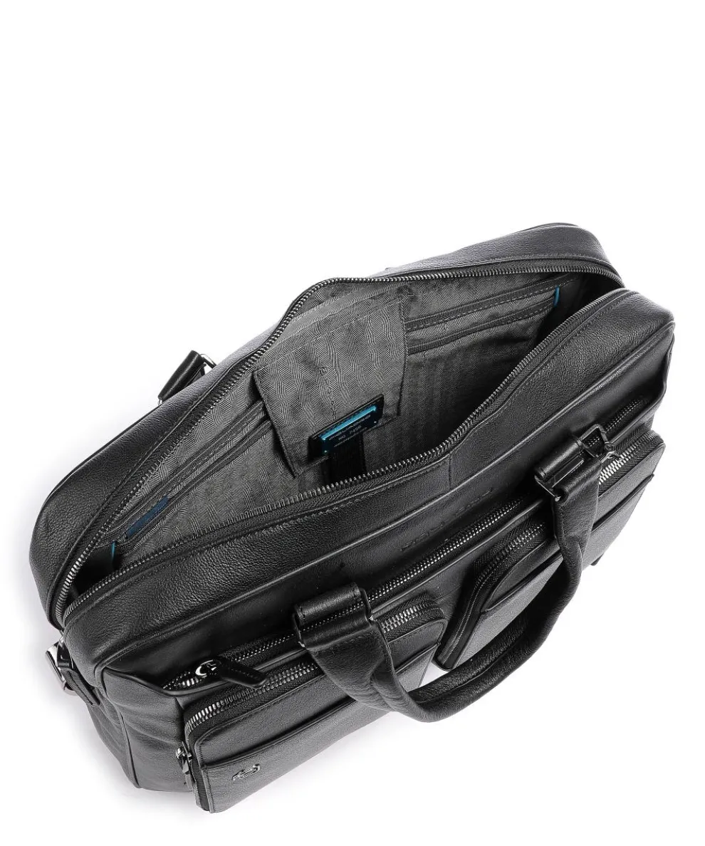 Black Square Aktentasche 15″ fein genarbtes Rindsleder schwarz