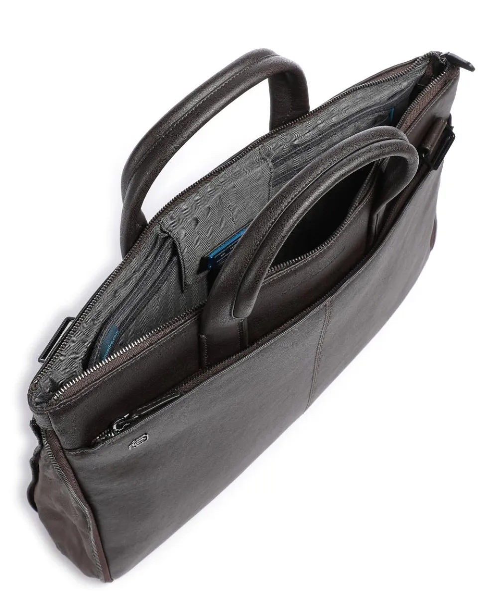 Black Square Aktentasche 15″ fein genarbtes Leder dunkelbraun