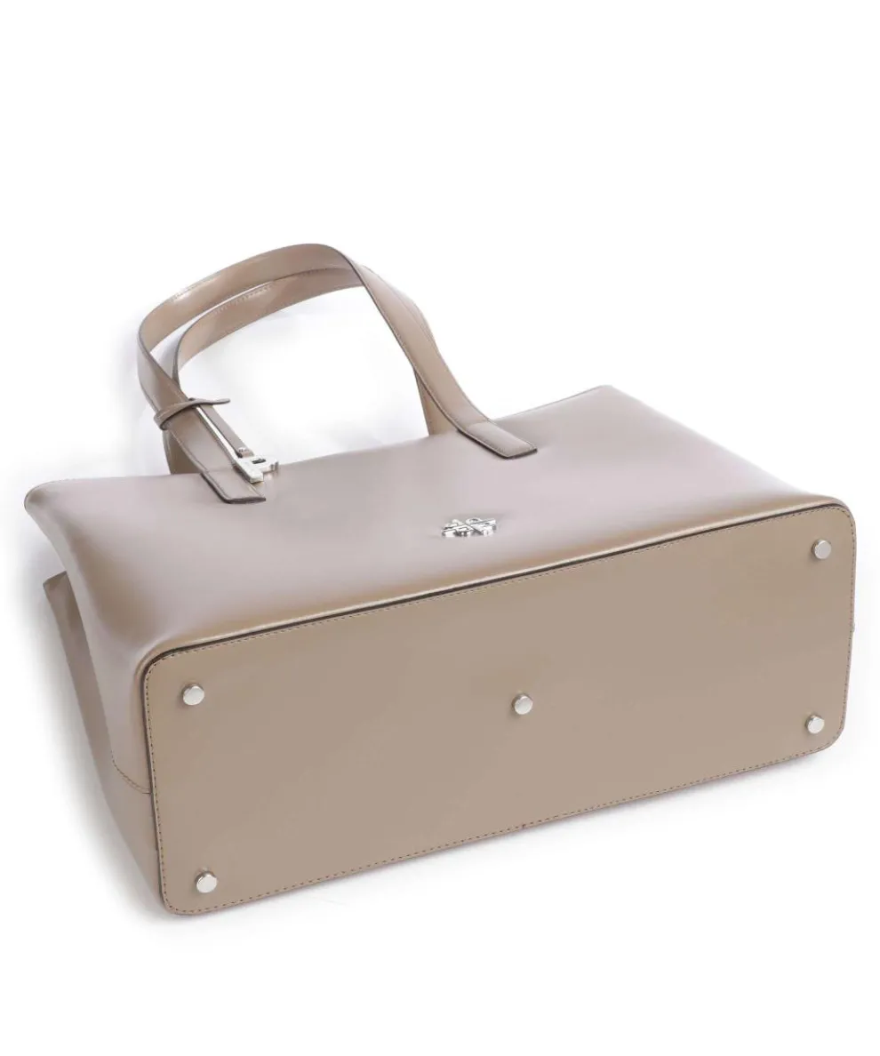 Black Tie Shopper glattes Rindsleder hellbraun