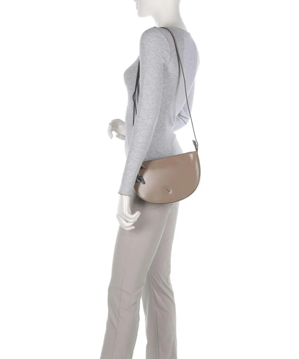 Black Tie Umhängetasche glattes Rindsleder hellbraun