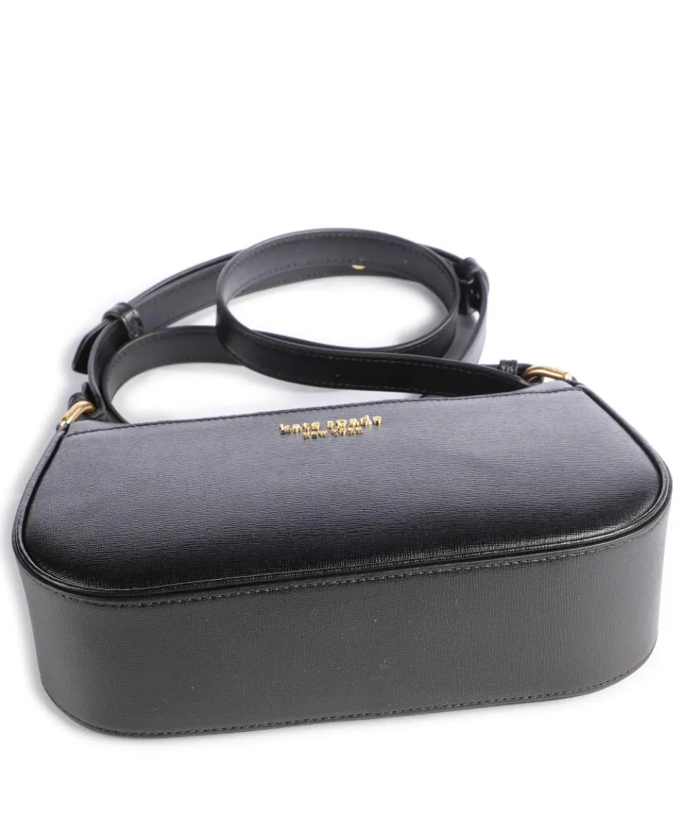 Bleecker Umhängetasche Saffiano-Rindsleder schwarz