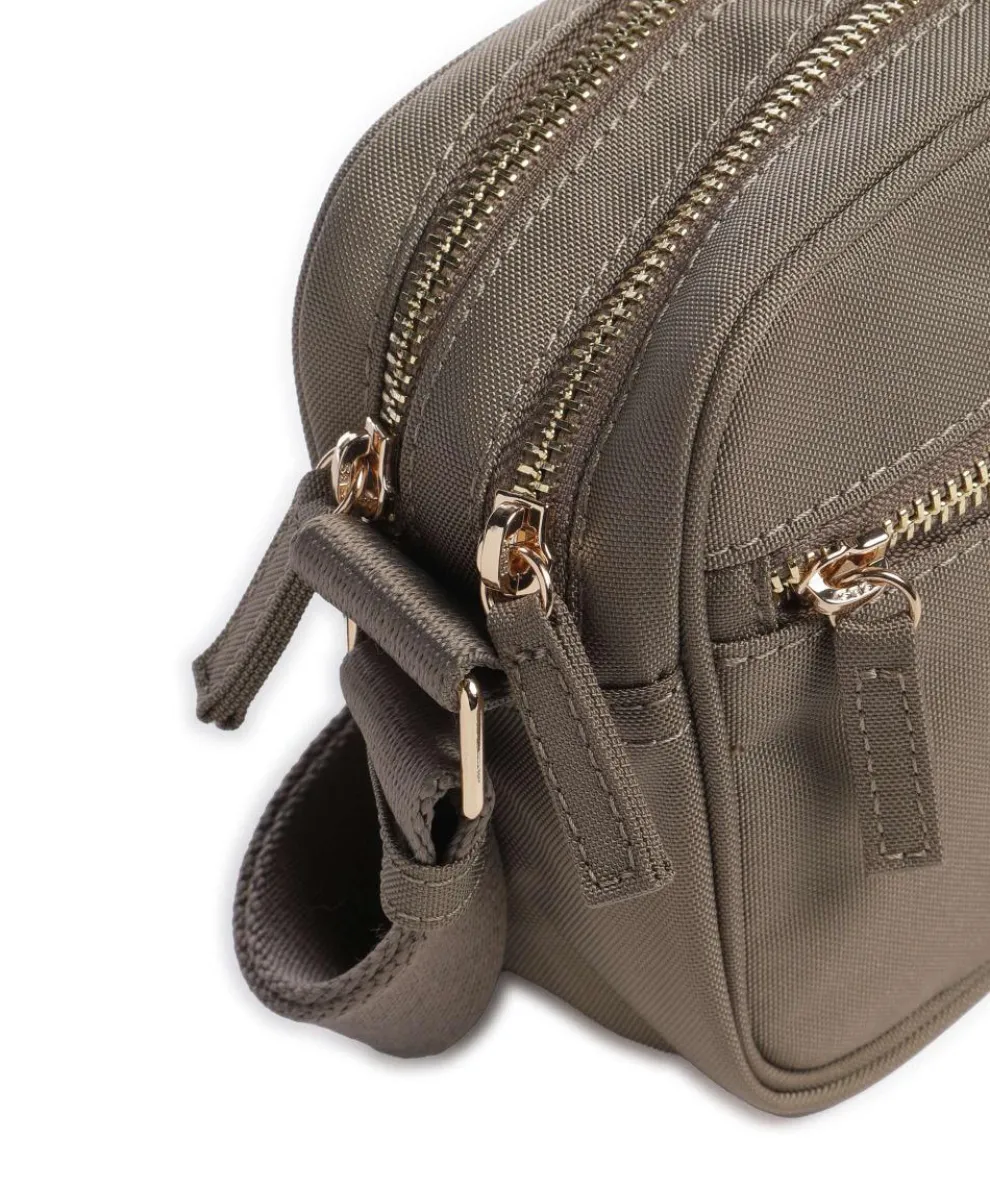 Block Umhängetasche recyceltes Polyester taupe