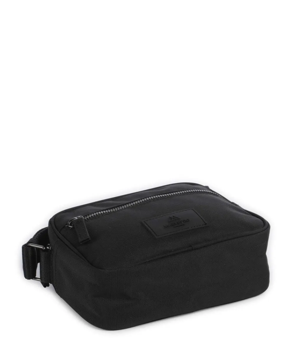 Block Umhängetasche recyceltes Polyester schwarz