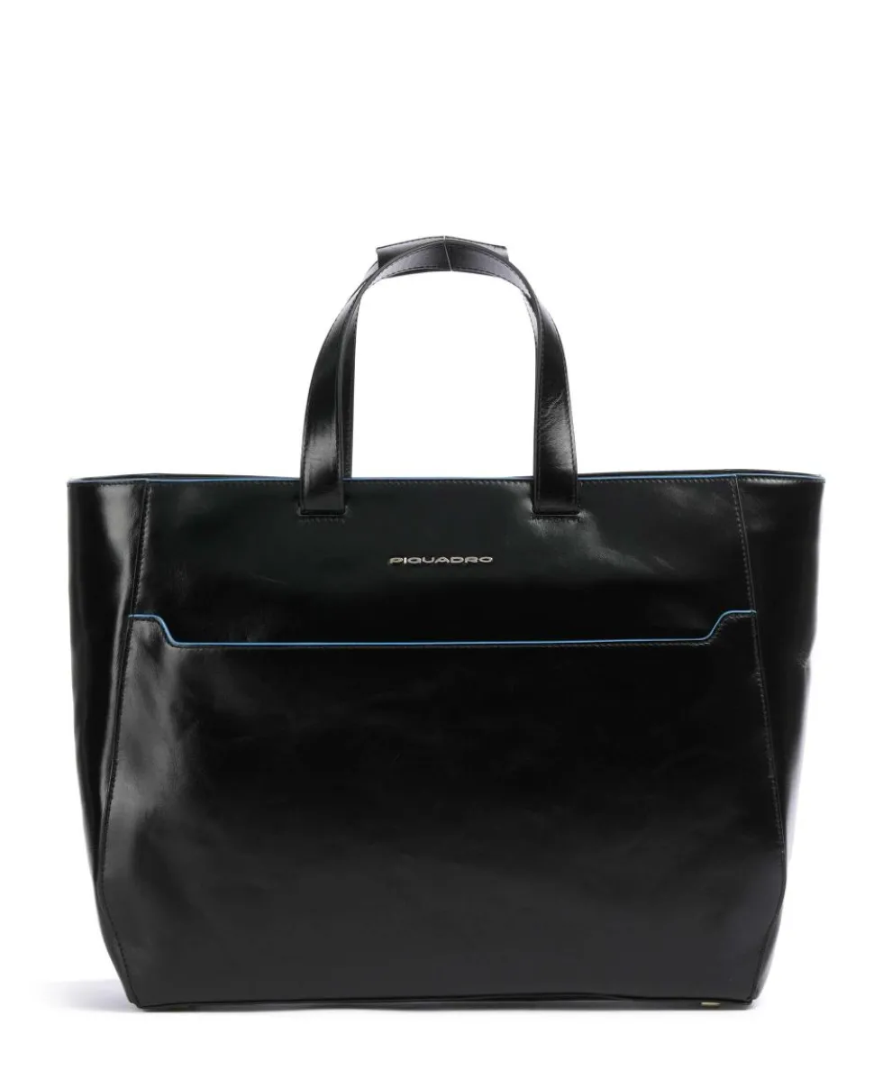 Blue Square Aktentasche 14″ fein genarbtes Rindsleder schwarz