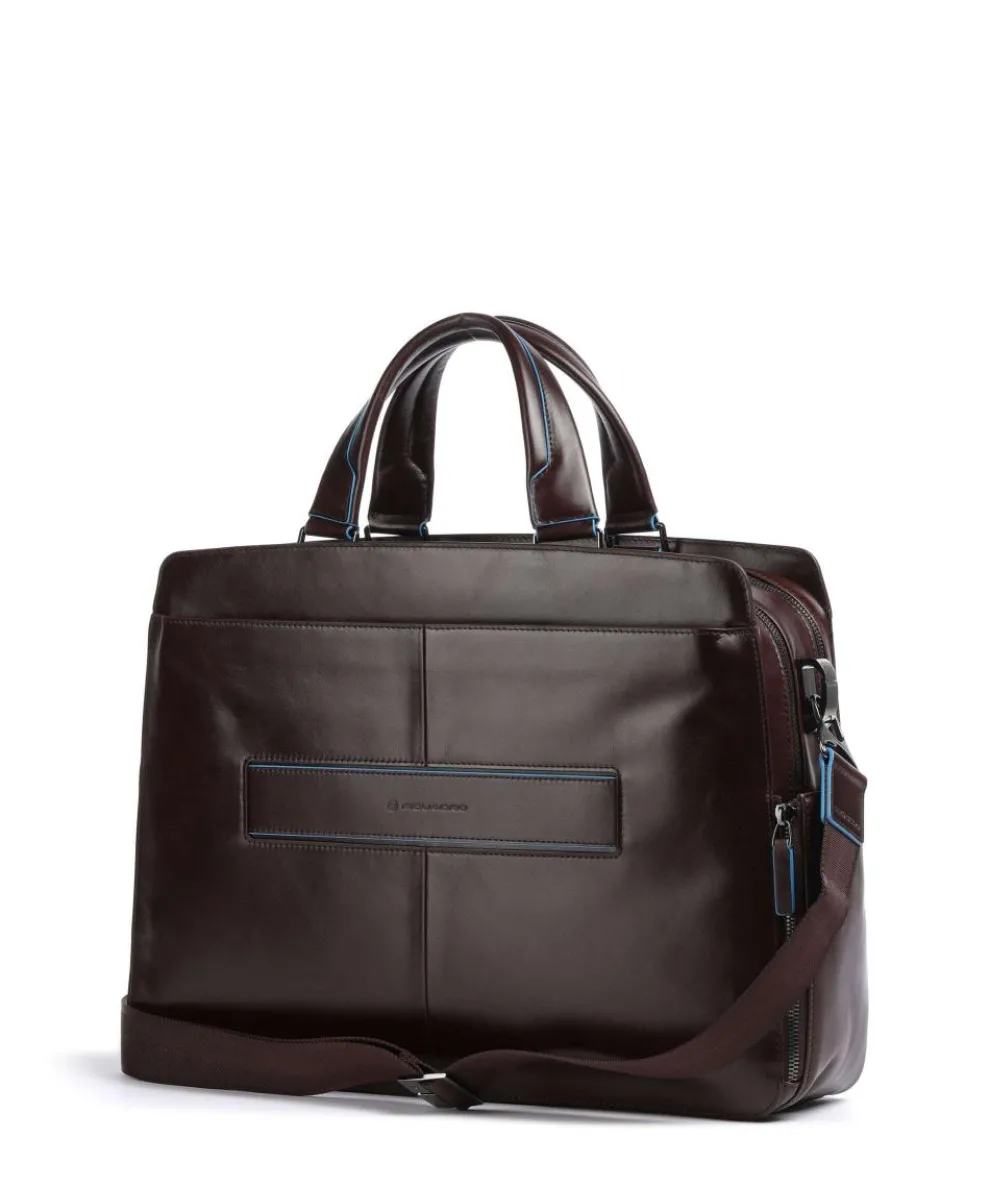 Blue Square Aktentasche 15″ fein genarbtes Rindsleder dunkelbraun